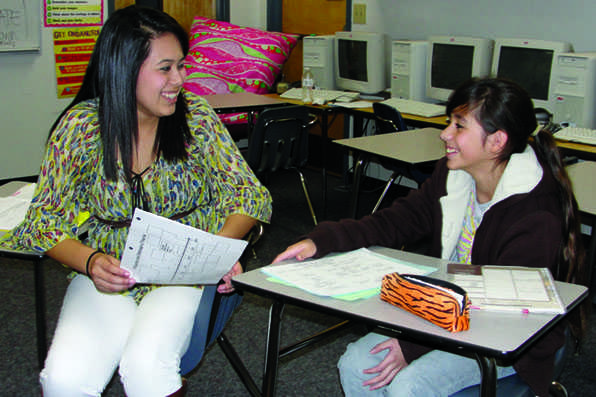 AVID students mentor at Haggard Middle School