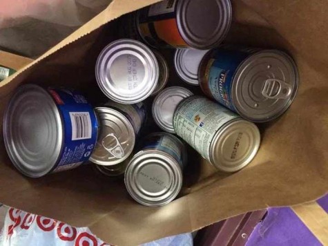 Boxes full of cans like these will be heading to the Plano Santas' warehouse after the canned food drive concludes. "We want to give back to the community and support our school," Fuchs said. "I'm looking forward to helping out our school and community."  Photo submitted by Ariel Fuchs.