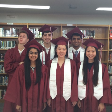 From left to right, top to bottom: Seniors Luke Jenison, Samer Amous Abhinav Sridharan, Aaisha Dossal, I-Chun Lin, and Marilyn Cai. According to Senior Class President Samer Amous, he has been developing and preparing for his speech. "The best way I have found for my speech is just say it over and over again," Amous said. "I cannot say what it is about, but I promise it will be memorable."