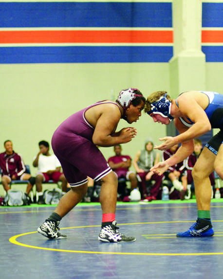 Plano wrestling in action during the McKinney North duals on Jan. 16 at McKinney North High 
School. Photo by Kelly Jones.