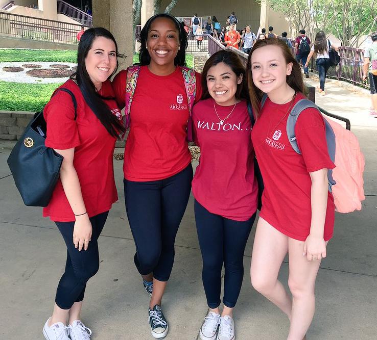 From left to right: Brooke Fein (University of Arkansas), Midori Anderson (University of Arkansas), Vianni Moreno (University of Arkansas) and Caitlin Herlehy (University of Arkansas)