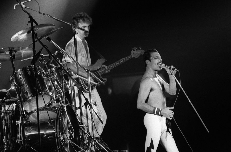 Freddie Mercury performing in Paris after the release of, 