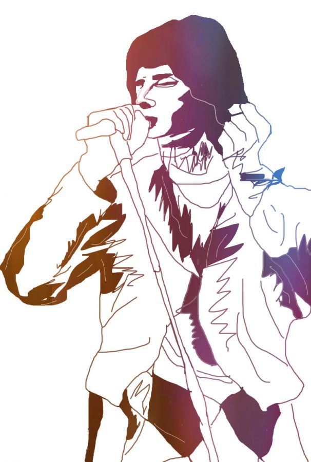 Drawing+of+Freddie+Mercury+performing+in+New+Haven%2C+1977