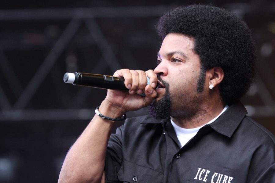 Ice Cube on stage at Supafest music concert performing live. (photo courtesy by Wikimedia Commons)