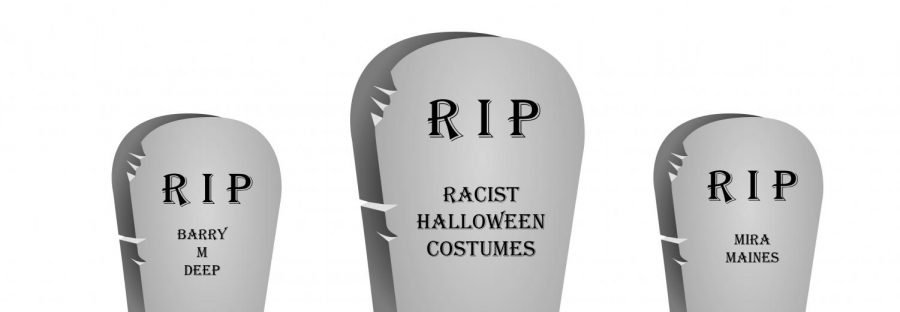 Image representation of racist costumes needing to be put to rest.